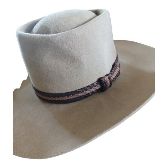 Biltmore Silver Buckle Felt Western Cowboy Hat Size 7 Canadian Soleil - Picture 2 of 5